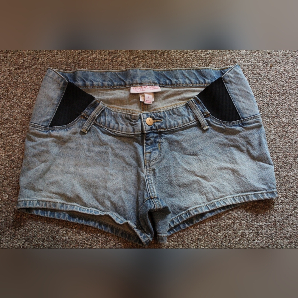 Isabel Maternity by Ingrid & Isabel Blue Denim Shorts